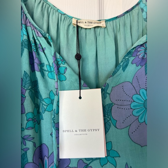 Spell and the Gypsey Buttercup Mini Dress in Ocean Size Small - Picture 3 of 9